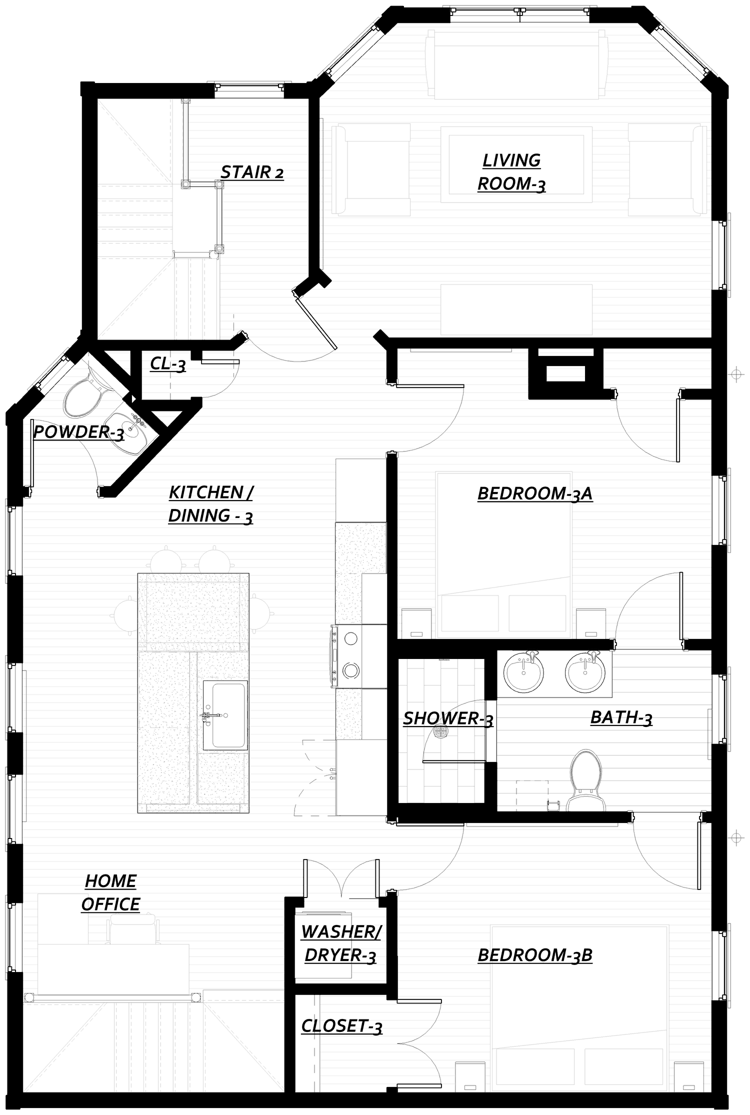 Floor plan, Residence Three