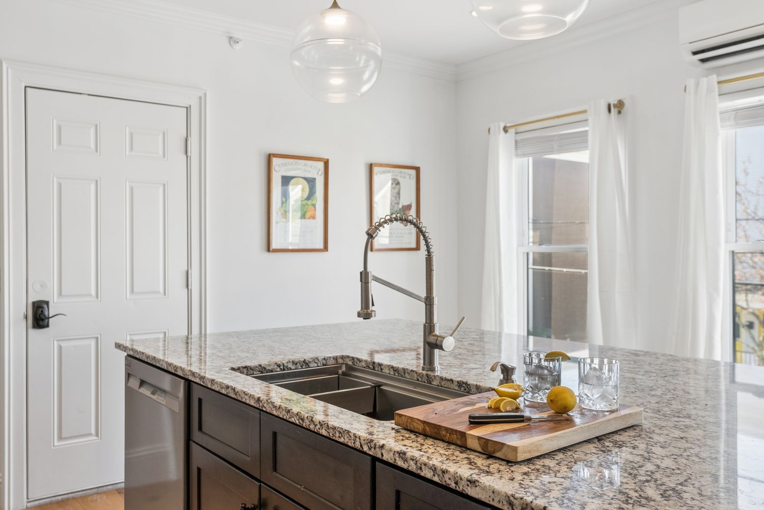 Kitchen island detail, Residence One