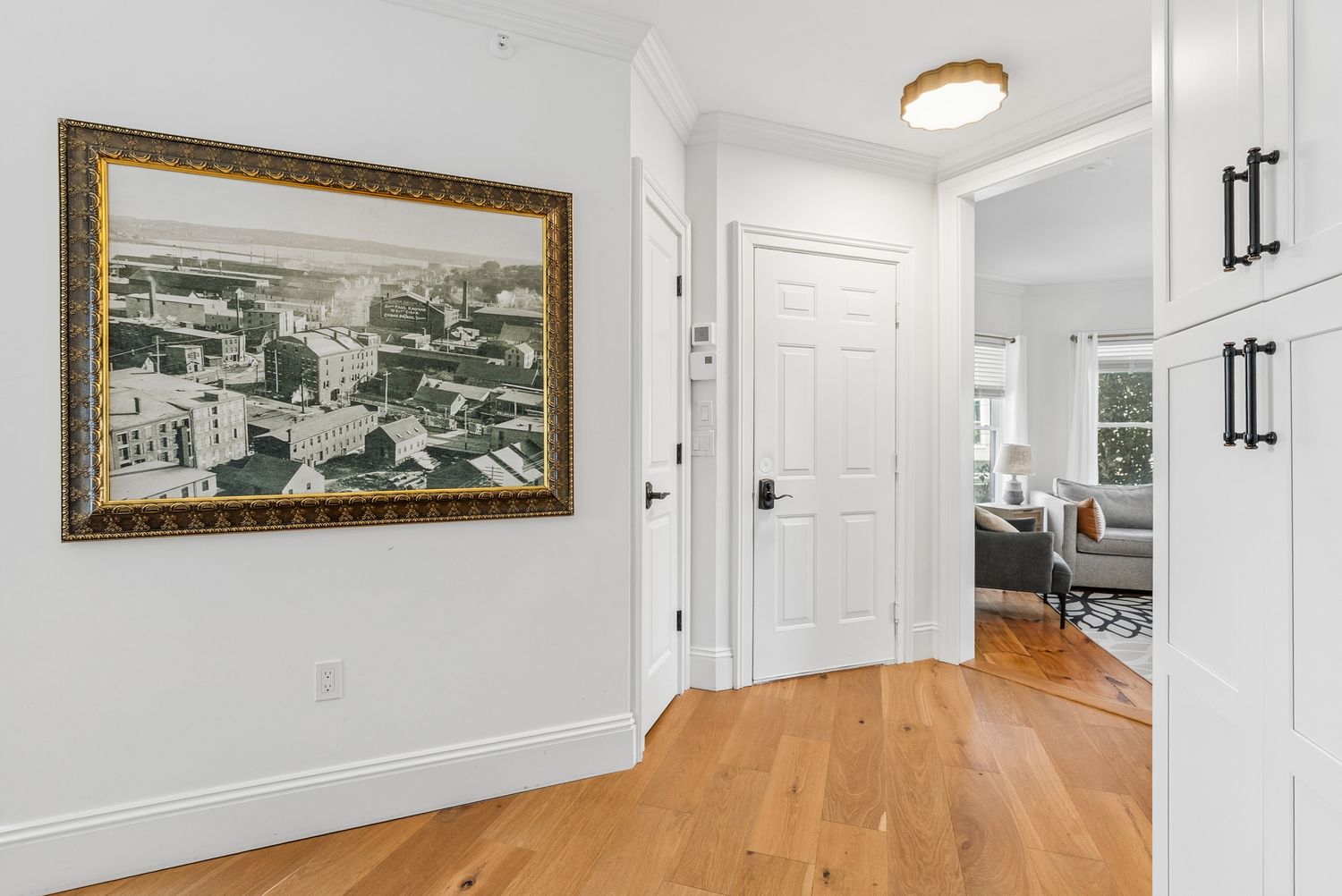 Hall looking toward the living room, Residence One